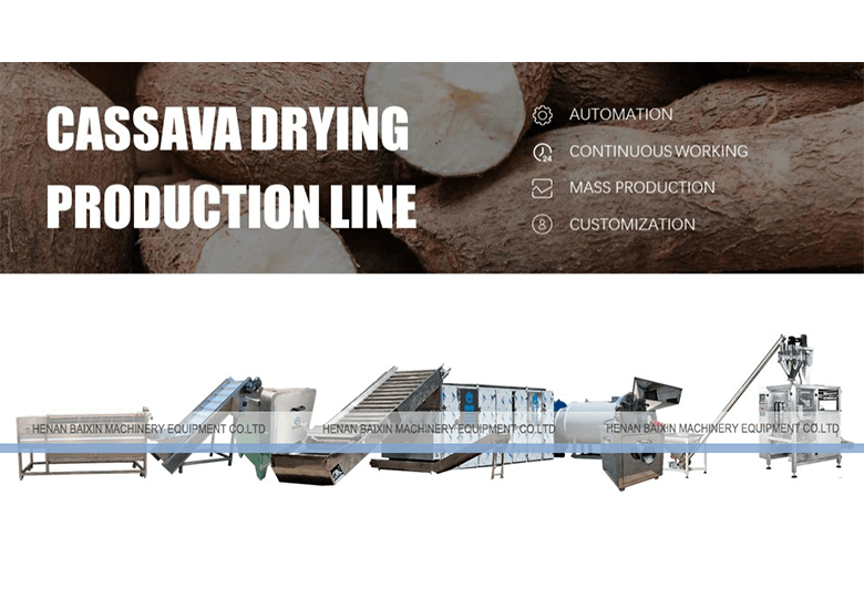 cassava drying production line